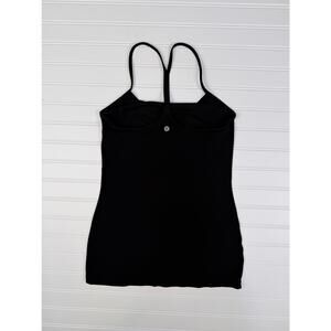 Lululemon Black Tank Top Built In Bra Racerback Yoga Athletic Womens No Size Tag